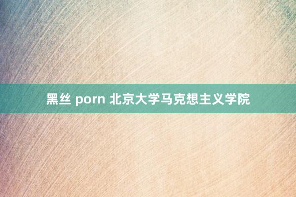 黑丝 porn 北京大学马克想主义学院