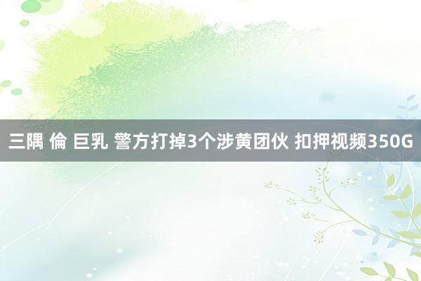 三隅 倫 巨乳 警方打掉3个涉黄团伙 扣押视频350G