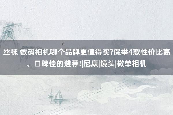 丝袜 数码相机哪个品牌更值得买?保举4款性价比高、口碑佳的遴荐!|尼康|镜头|微单相机