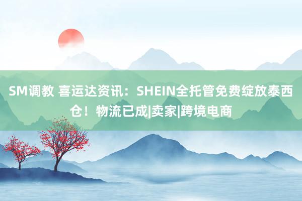 SM调教 喜运达资讯：SHEIN全托管免费绽放泰西仓！物流已成|卖家|跨境电商