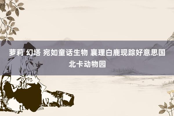 萝莉 幻塔 宛如童话生物 襄理白鹿现踪好意思国北卡动物园