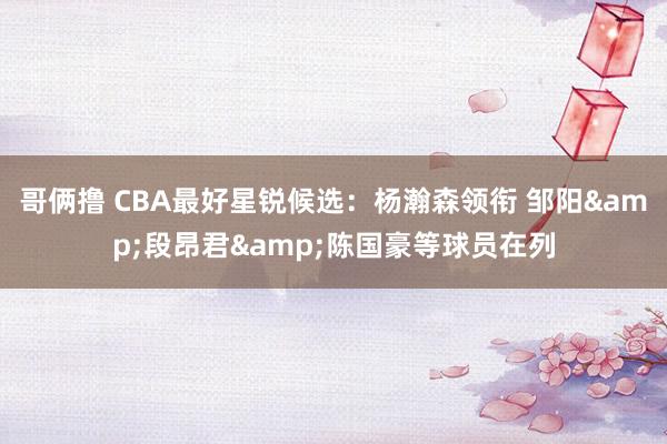 哥俩撸 CBA最好星锐候选：杨瀚森领衔 邹阳&段昂君&陈国豪等球员在列