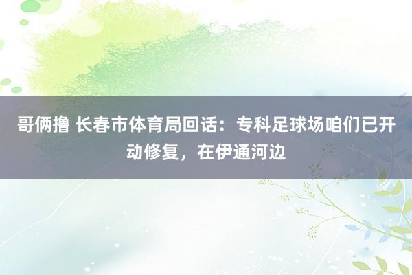 哥俩撸 长春市体育局回话：专科足球场咱们已开动修复，在伊通河边